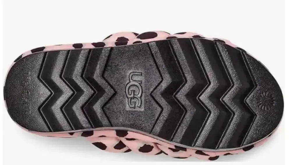 UGG Maxi Slide Cheetah Print Platform Sandals